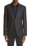 Ermenegildo Zegna Zegna Regular Fit Stretch Wool & Silk Sport Coat In Navy
