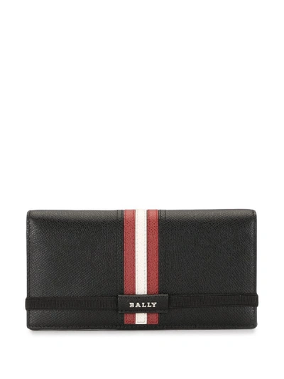 Bally Stripe Detail Clutch Bag In Black