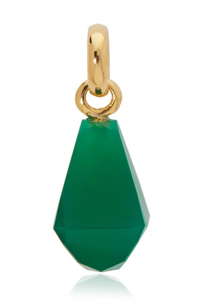 Monica Vinader Geometric Stone Pendant Charm In Yellow Gold