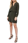 Rails Jasmine Smocked Waist Long Sleeve Dress In Olive Speckled