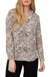 RAILS REBEL SNAKESKIN PRINT BUTTON-UP SILK SHIRT,910-765-2289