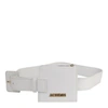 JACQUEMUS LEATHER BELT WITH LOGO POUCH,11501914
