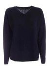 ASPESI WOOL PULLOVER IN DARK BLUE