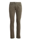 DONDUP GEORGE SKINNY FIT COTTON BLEND PANTS IN GREY