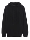 VERSACE MEDUSA HEAD WOOL BLEND HOODIE BLACK