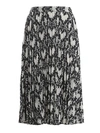 LOVE MOSCHINO PYTHON PRINT TECH FABRIC SKIRT IN GREY