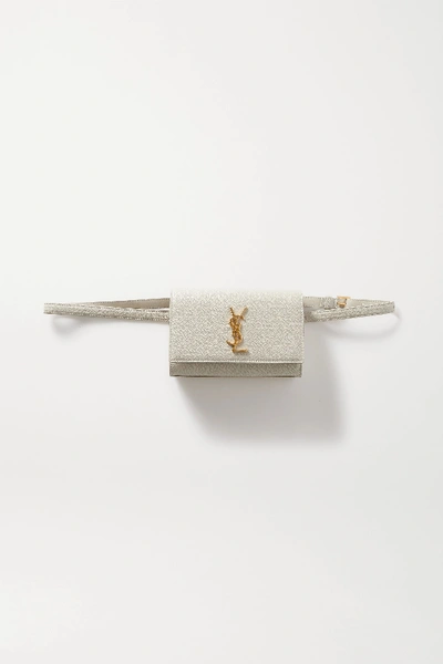Saint Laurent Kate Textured-leather Belt Bag In White