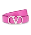 VALENTINO GARAVANI VLOGO PATENT LEATHER BELT,P00486535