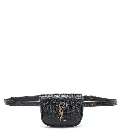 Saint Laurent Kaia Small Leather Belt Bag In Black