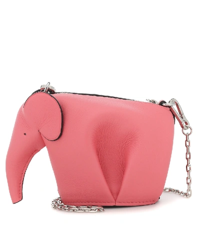 Loewe Elephant Nano斜挎包 In Pink
