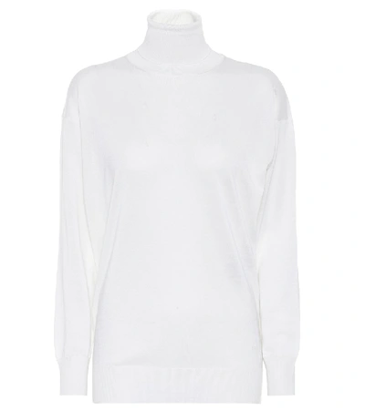 Tom Ford Cashmere And Silk Turtleneck Jumper In White