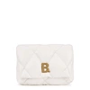 BALENCIAGA TOUCH WHITE QUILTED LEATHER CLUTCH,3259481