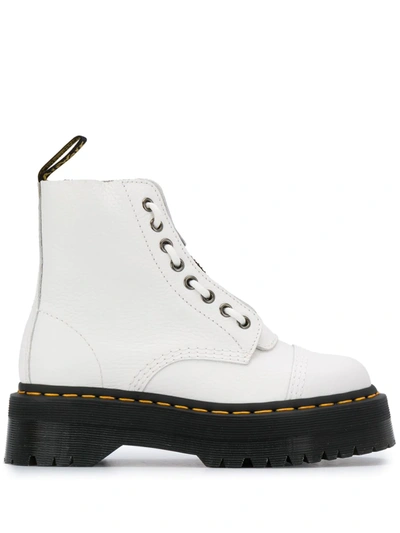 Dr. Martens White Sinclair Zip Boots