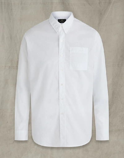 Belstaff Burstock Poplin Pocket Shirt In White