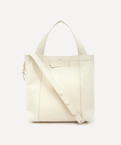 Maison Margiela Leather Tote Bag In Greige