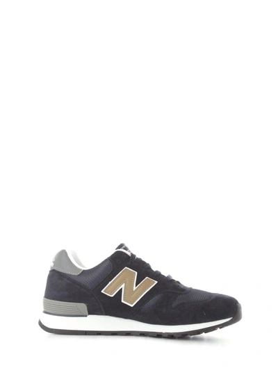 New Balance Mens Blue Leather Sneakers
