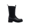 Elena Iachi Black Leather High Chelsea Boot