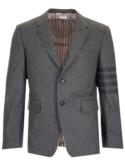 Thom Browne Cashmere Wool Blend Blazer In Grey