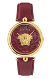VERSACE BAROCCO LEATHER STRAP WATCH, 39MM,VECO01520