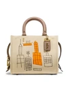 COACH Coach x Basquiat Rogue Mecca Leather Top Handle Bag