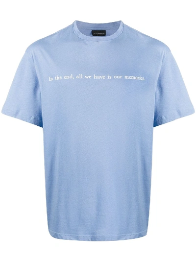 Throwback Slogan Print T-shirt In Blue
