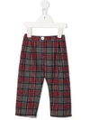 Siola Check Pattern Pull-on Trousers In Red
