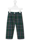 Siola Check Pattern Pull-on Trousers In Green