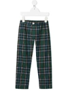 Siola Check Pattern Pull-on Trousers In Green