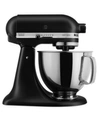 Kitchenaid Artisan Series 5-qt. Tilt-head Stand Mixer With Hammered Bowl In Matte Black
