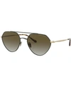 Giorgio Armani Ar6111 Matte Dark Green Female Sunglasses In Matte Dark Green/green Gradient