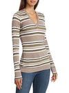 BRUNELLO CUCINELLI SPARKLING STRIPES WOOL & CASHMERE KNIT SWEATER,0400012432607