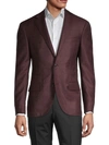 LUCIANO BARBERA STANDARD FIT WOOL & SILK-BLEND BLAZER,0400012841876