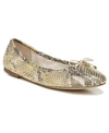 Sam Edelman Women's Felicia Ballet Flats Women's Shoes In Gold Snake Multi