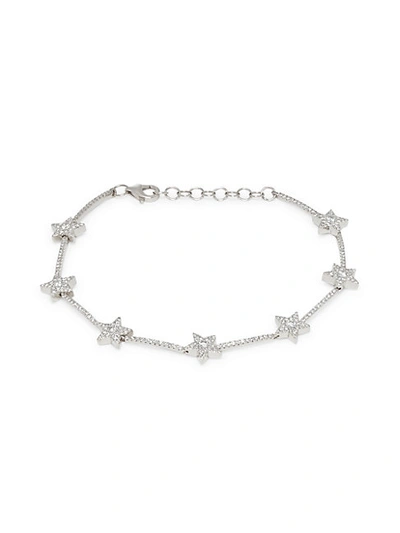 Saks Fifth Avenue 14k White Gold & Diamond Star Chain Bracelet