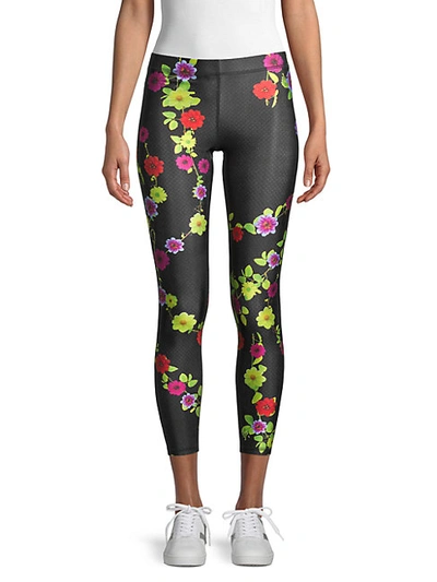 Terez Floral-print Cropped Leggings In Multi