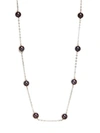 Belpearl 14k White Gold & 6.5mm X 7mm Black Akoya Pearl Necklace