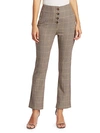 JONATHAN SIMKHAI GLEN PLAID WOOL-BLEND CIGARETTE PANTS,0400012555806