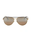 Kate Spade 59mm Emily Aviator Sunglasses In Gold