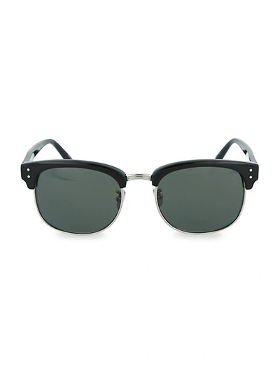 Linda Farrow 51mm Clubmaster Sunglasses In Black