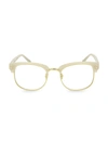 LINDA FARROW 51MM CLUBMASTER NOVELTY OPTICAL GLASSES,0400013043563