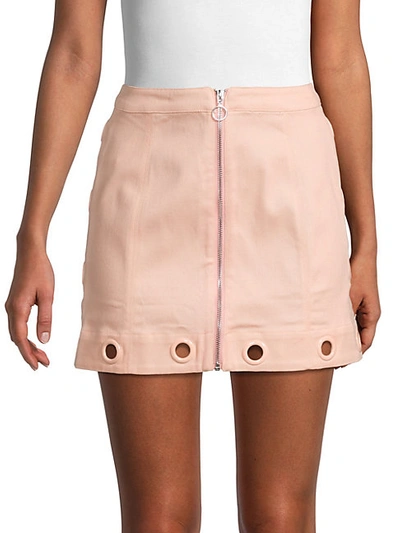 For Love & Lemons Stretch-cotton Mini Skirt In Cotton Candy