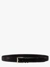 Orciani Calf Belt In Brushed Leather In Black