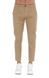 Department Five Prince Pleat Detail Chino Trousers In Beige