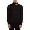 Gcds Embroidered-logo Roll Neck Jumper In Nero