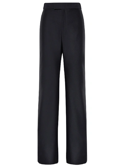Moncler Cropped Cotton-blend Wide-leg Trousers In Black