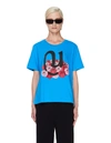 UNDERCOVER BLUE ROSE PRINTED T-SHIRT,UCZ2803/BLU