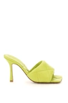 Bottega Veneta 90mm Lido Leather Slide Sandals In Yellow