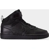 Nike Big Kids' Court Borough Mid 2 Casual Shoes In Black/black/black