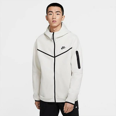 Nike Sportswear Tech Fleece Taped Full-zip Hoodie In White