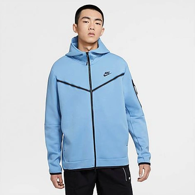 Nike Sportswear Tech Fleece Taped Full-zip Hoodie In Blue